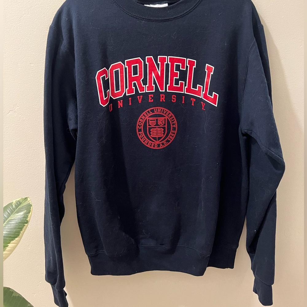 Cornell University dark blue crew neck